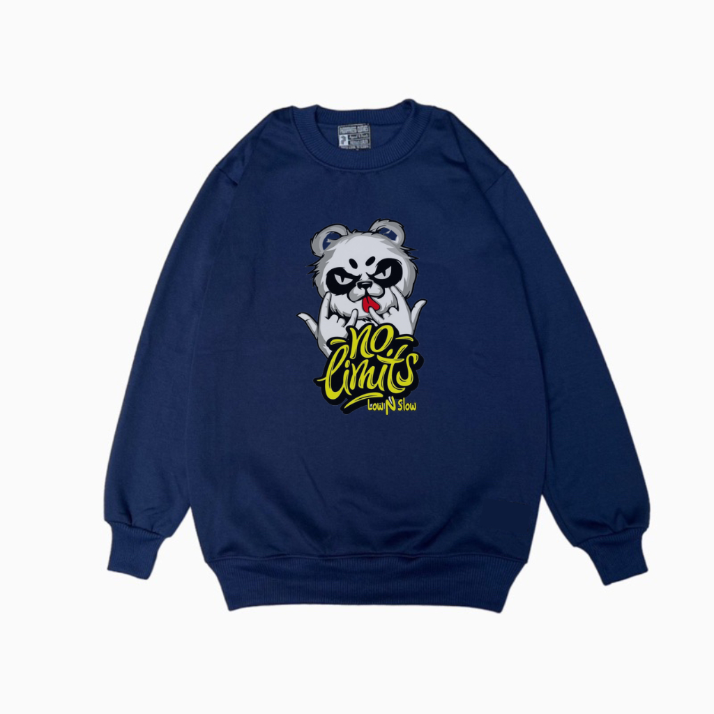 COD Sweater Crewneck Pria/Wanita Motif Panda Mustard keren motif simple best seller