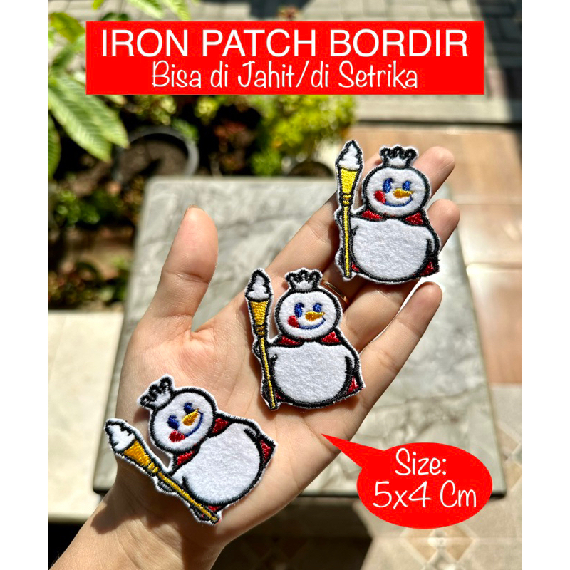 ( BISA LGSNG SETRIKA / DI JAHIT ) Iron Patch Bordir Ice Cream Mixue Miksu Miksue Patch Iron Viral Em