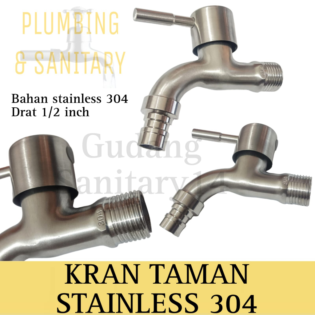 kran taman stainless sus 304 kran taman engkol stainless 304 kran taman stainless