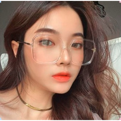 DHIO - Kacamata Anti Radiasi Persegi Kacamata Style Korea Bingkai Retro Petak Eyeglasses