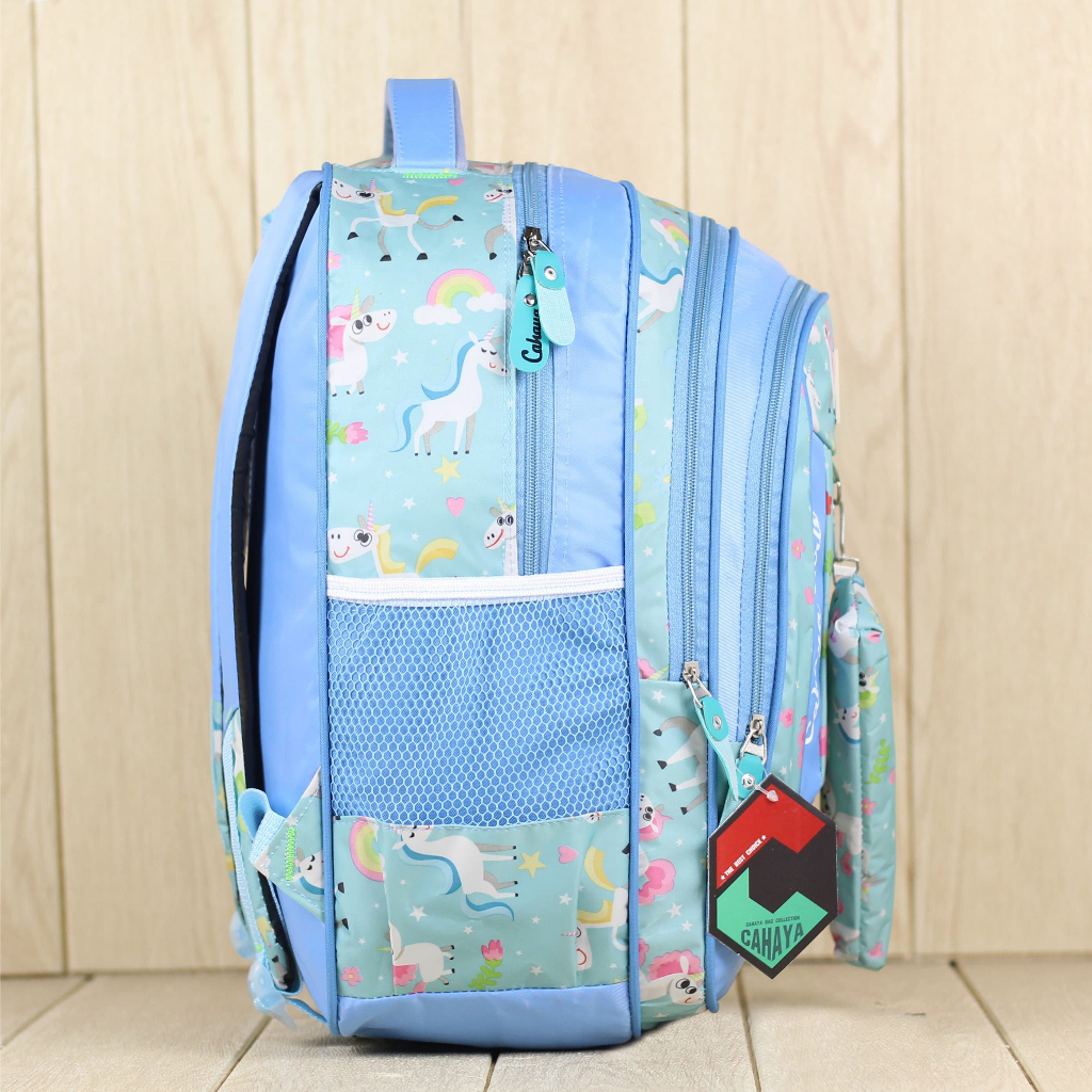 Ransel Sekolah Anak Karakter Kuda Pony Biru Lucu Tebal Berbonus Raincover Termurah Tas Sekolah Tebal Anak SD Bisa Untuk Ngaji