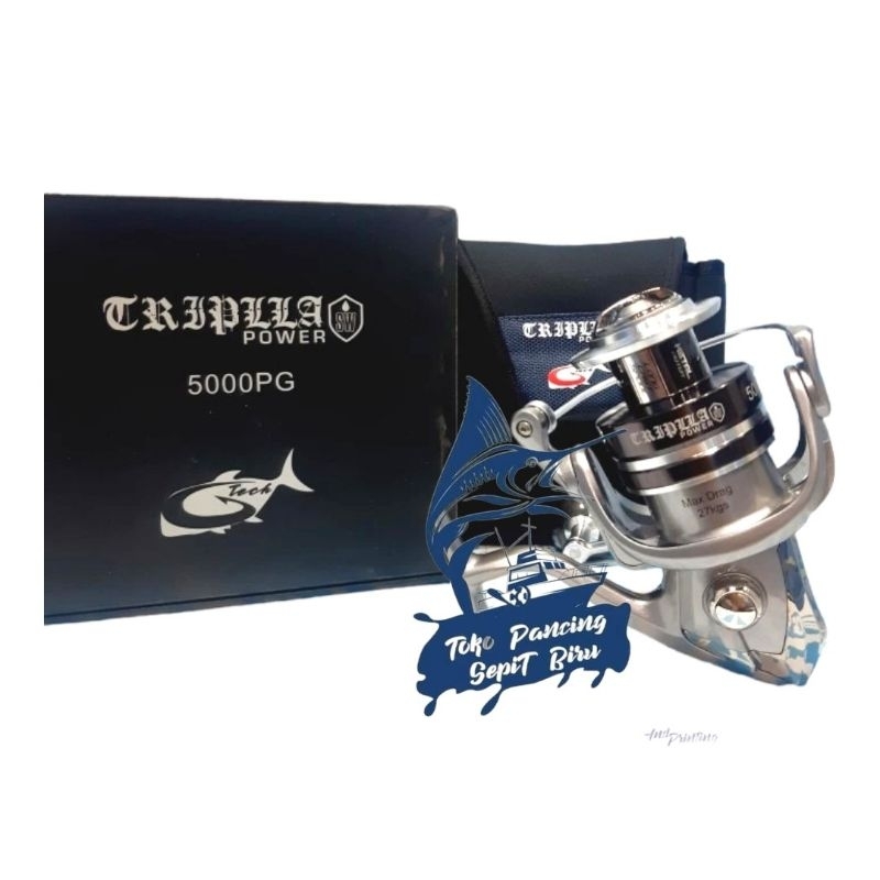 REEL PANCING G TECH TRIPLLA SW 5000PG POWER HANDLE DRAG 24KG