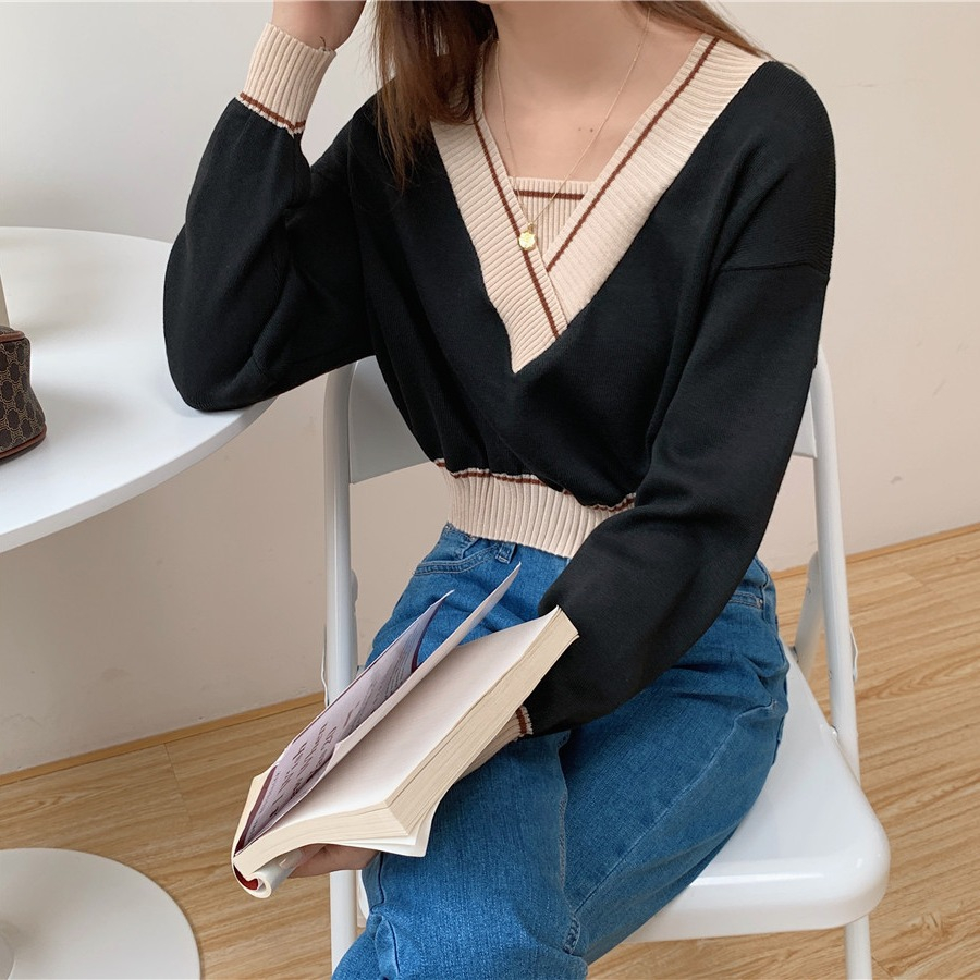 【 Bra Mall 】BJ-035 Sweater Rajut Wanita Korea Crop Import Premium | Knit Sweater Crop | Sweater Top Knit Import | Knite Sweater