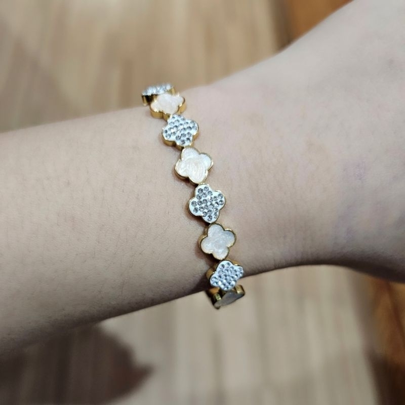 Gelang Titanium asli motif elv Premium Quality Branded Band Stainless steel Rantai anti karat anti alergi 717