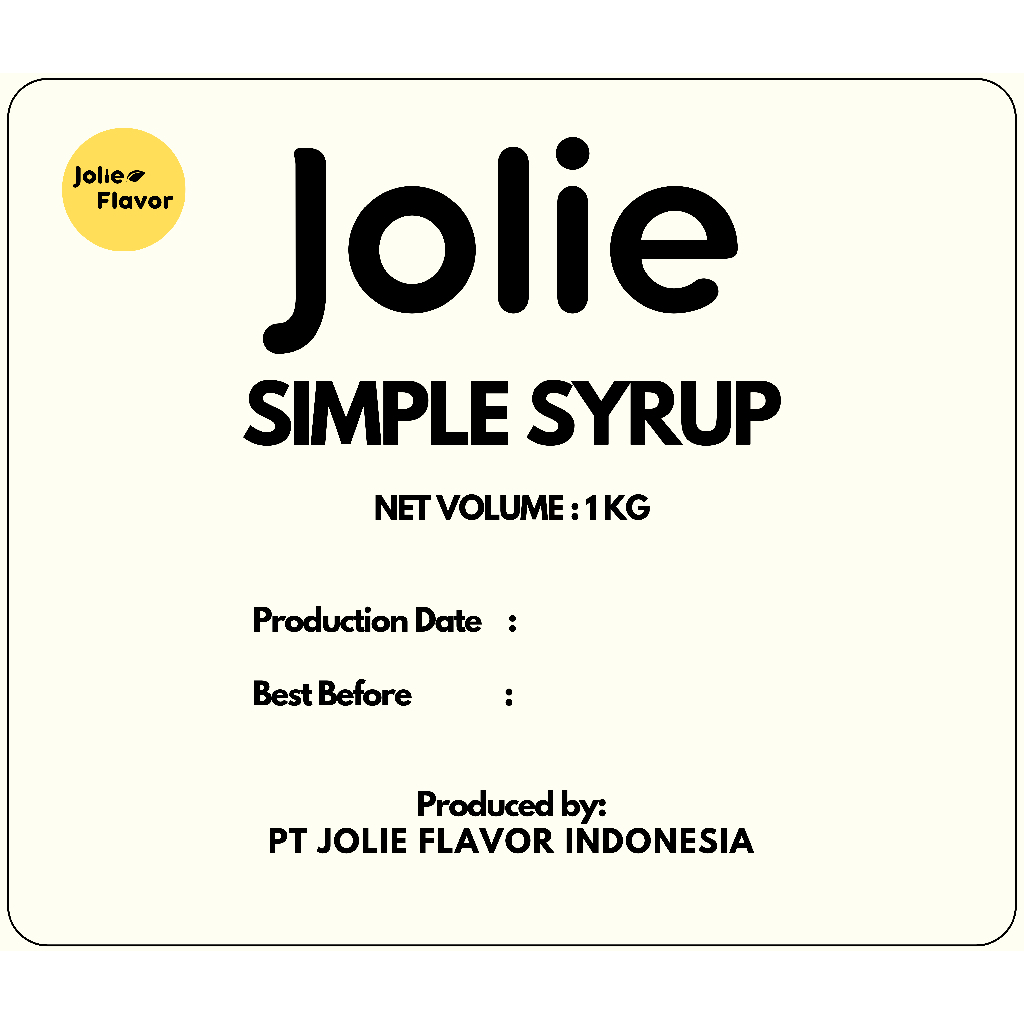 Simple Syrup / Gula Rafinasi Cair 1 KG