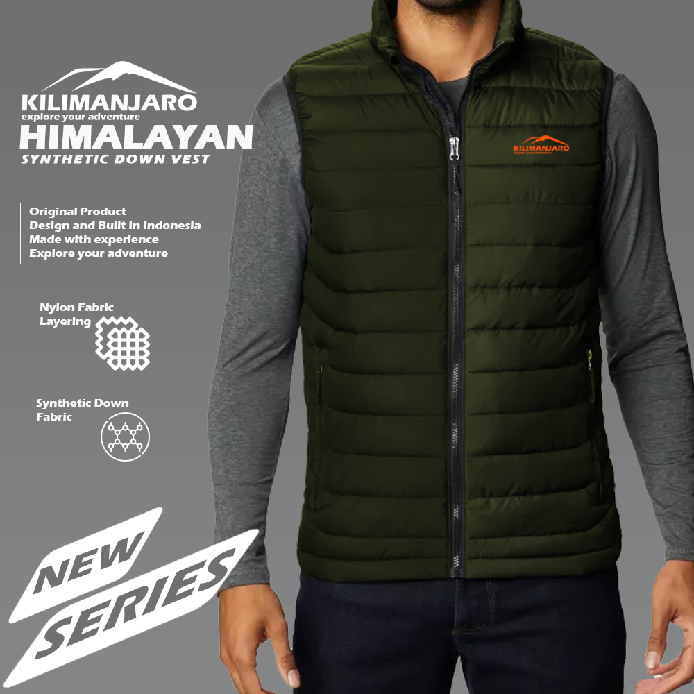 Vest Kilimanjaro Himalayan - Jaket Rompi Kilimanjaro Synthetic Down - Jaket Bulu Angsa Sintetis