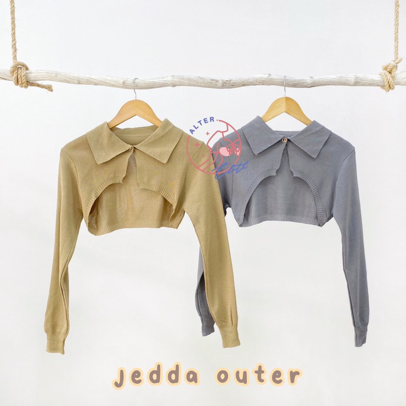 alter.cloth - JEDDA OUTER | Atasan Wanita Korea Premium Knit Rajut Import Longsleeve Lengan Panjang 