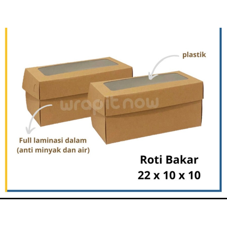 

10 pcs BOMBOLONI BOX KRAFT MIKA 22X10X10 CM LAMINASI 365 GSM