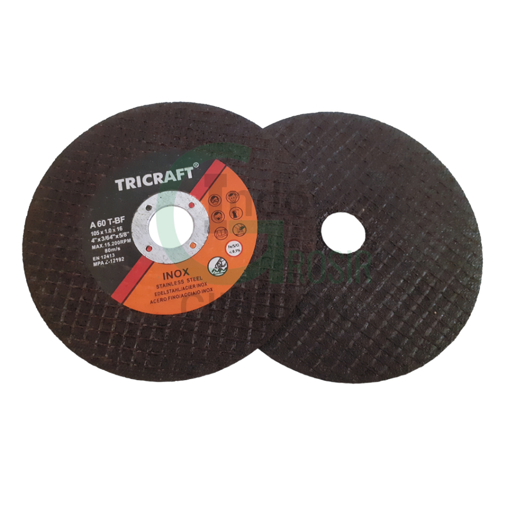 [ 1 set 10 pcs ] Tricraft Batu Potong 4 inch Cutting Wheel Batu Gerinda Potong Besi 4&quot; Gurinda Besi Murah