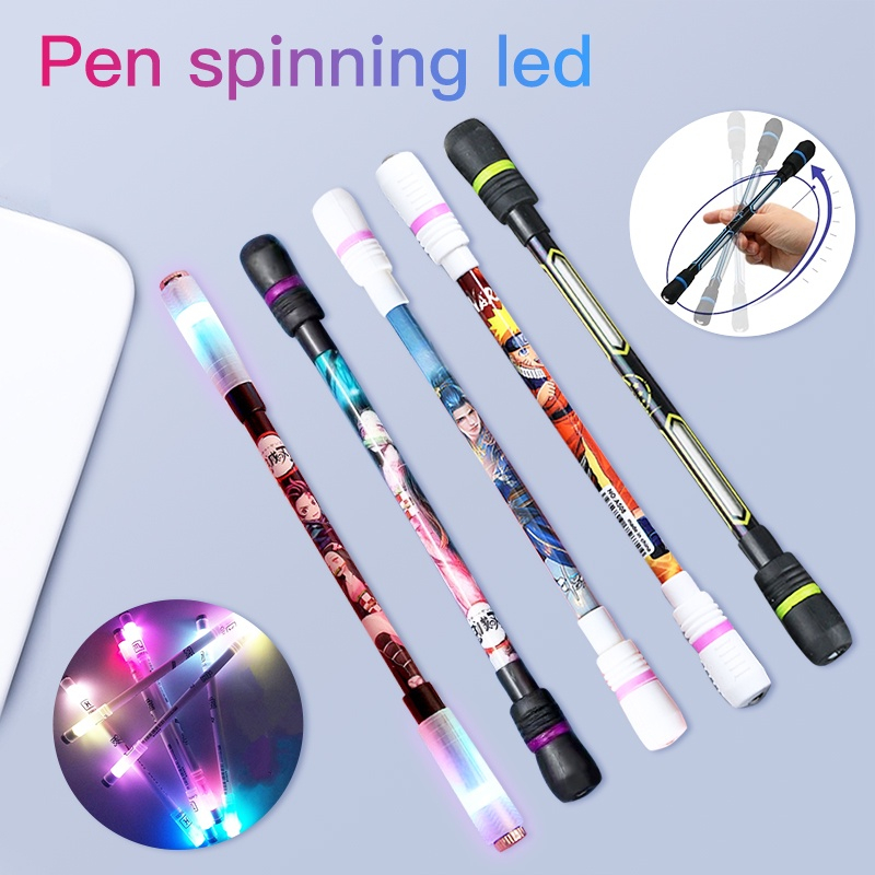 

Spinning Pen / Pulpen Putar LED & Non LED Anti Stress Balance Tinta Hitam
