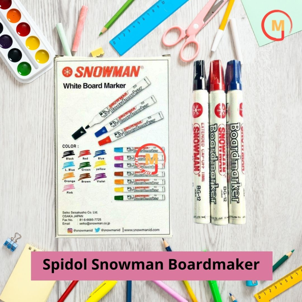 

Spidol Snowman Boardmarker (Hitam, Biru, Merah)