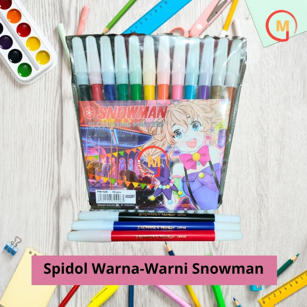 

Spidol Snowman Coloring Marker (1 Pack/ 1 Pcs untuk Hitam Merah Biru)