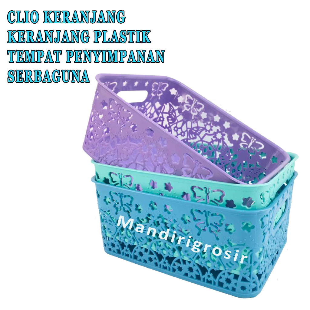 Keranjang Plastik Serbaguna * Clio Keranjang * Keranjang Penyimpanan * 8340