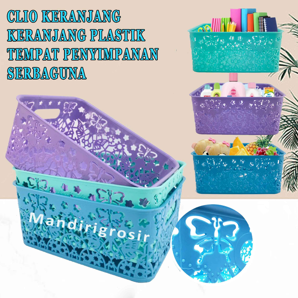 Keranjang Plastik Serbaguna * Clio Keranjang * Keranjang Penyimpanan * 8340