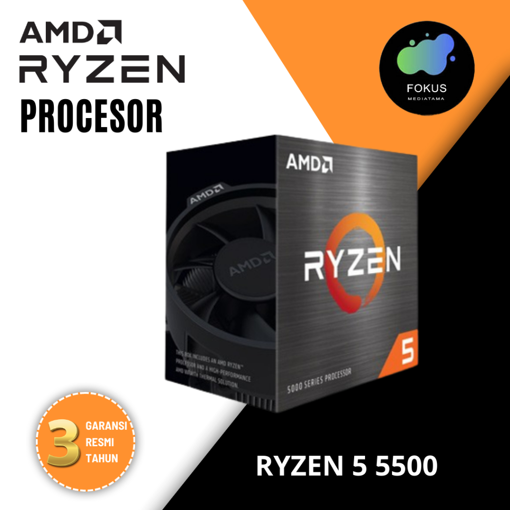 AMD Ryzen 5 5500 3.6Ghz Up To 4.2Ghz AM4 [Box]