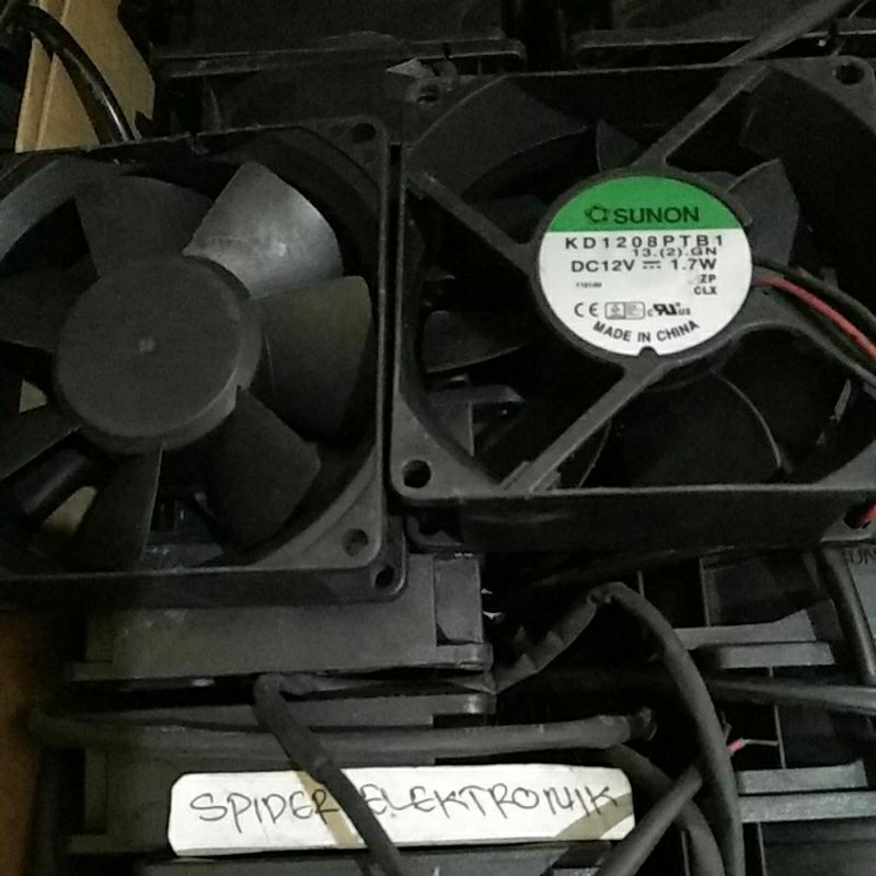 Kipas 12V 1.7W 1.0W 0.14A 8x8cm SUNON