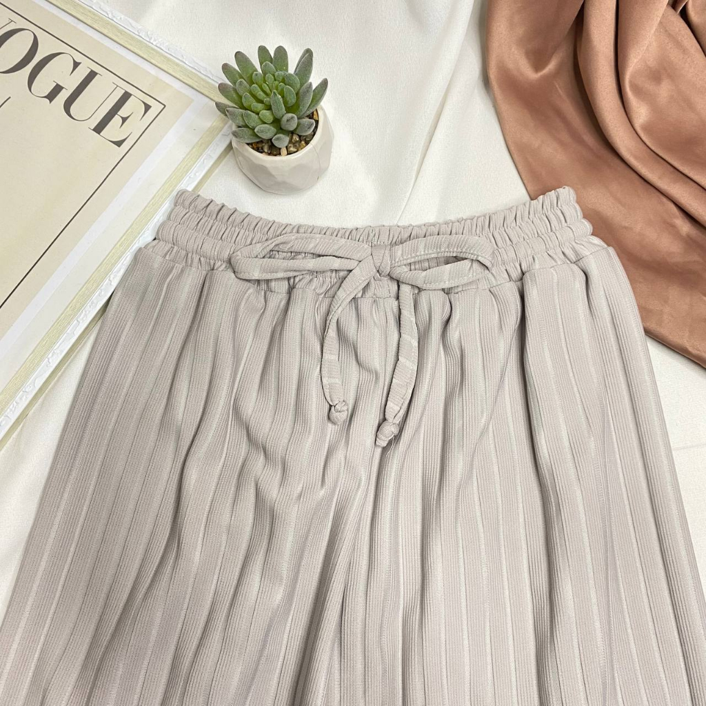KULOT HIGHWAIST BAHAN RIB KNITT HIGH QUALITY PINGGANG TALI