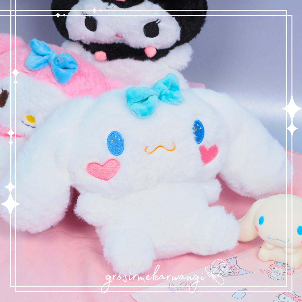 Boneka Sanrio Kuromi Cinnamoroll My Melody Stuffed Plush Mainan Boneka Mewah Besar Hadiah Anak