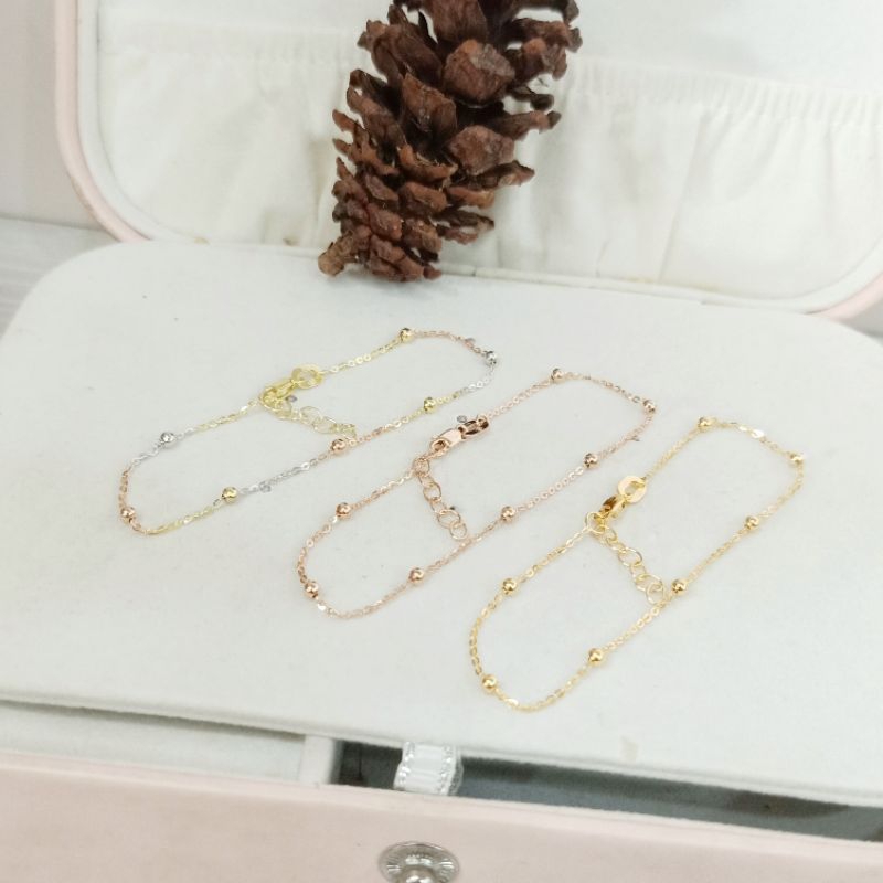 IBHGOLD Gelang Jedar 3 Varian Warna Kadar 9 Karat 420