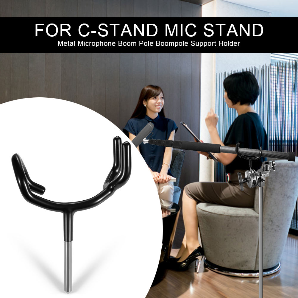 Microphone Boompole Holder Microphone Boom Pole Holder Metal For C-Stand Mic Stand