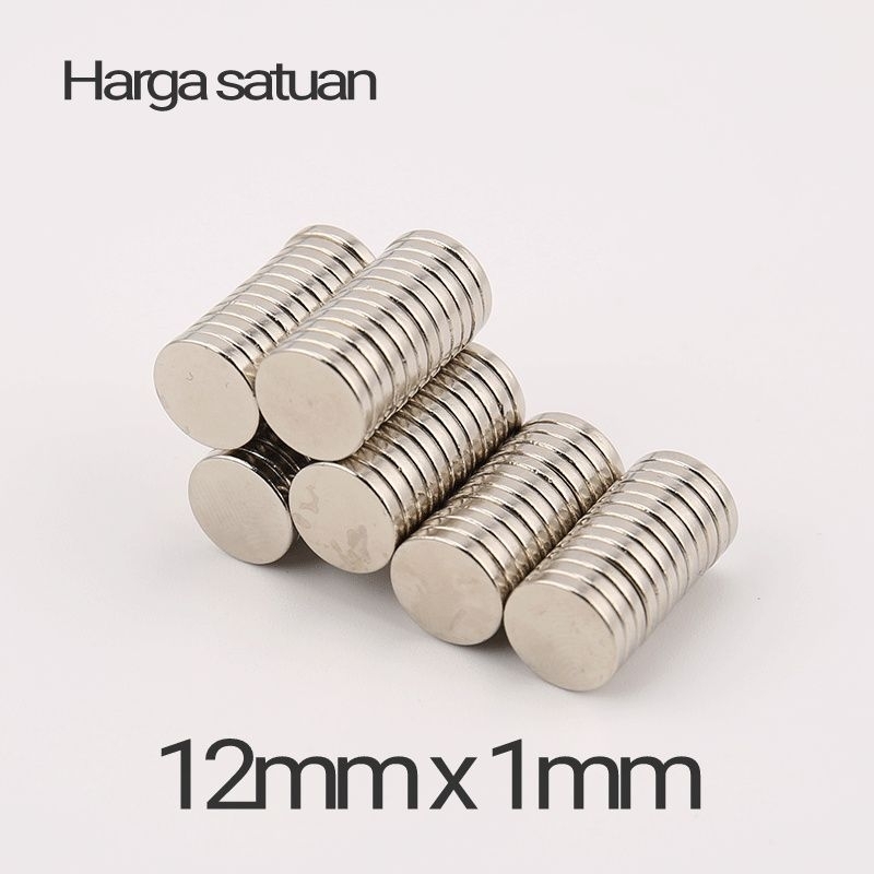 Magnet Neodymium Bulat 12mm 12x1mm 12x1 mm 12 x 1 mm