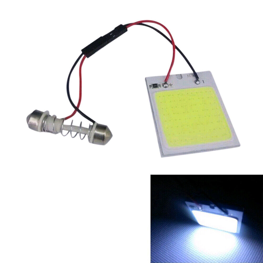 LED Plasma COB Super White 48SMD Interior Car Panel Light 12V Lampu Kabin Plafon Spextrum 40X35 mm