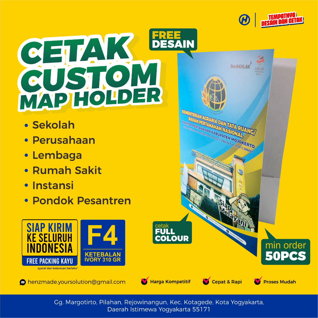 

Cetak Custom Desain Map Holder F4 Sekolah dan Perkantoran Fullcolour