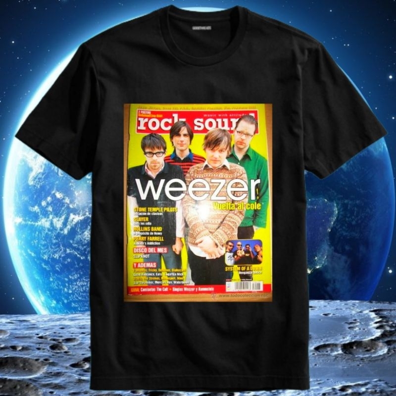 Baju Kaos Tshirt T Shirt Pria Laki Cowok Cewek Perempuan Unisex Poster Band Wezer Weezer Wezeer Pink