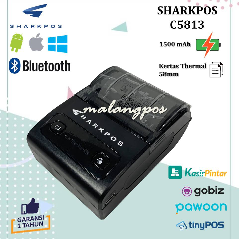 Printer Bluetooth Thermal 58mm Sharkpos C5813 RPP02N