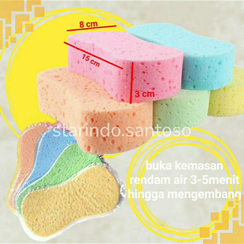 Spons busa cuci kendaraan mobil motor sepeda foam sponge