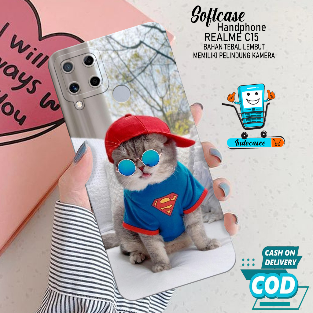 Case Hp Softcase Realme C15 Case Hp Realme C15 Silikon Hp Realme C15 Casing Realme C15 Motif Cartoon
