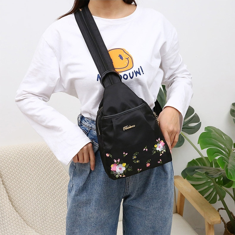 TAS RANSEL WANITA BISA SELEMPANG MULTIFUNGSI IMPORT ANTI AIR MOTIF BUNGA HITAM CORDELIA TA828B5 BACKPACK GENDONG PUNGGUNG SEKOLAH KULIAH KERJA REMAJA CEWEK MURAH KEKINIAN BRANDED BATAM LUCU