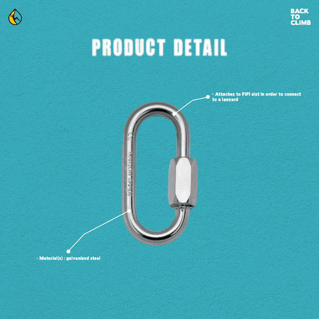 Petzl MAILLON RAPIDE N5 Carabiner Oval Screw Lock