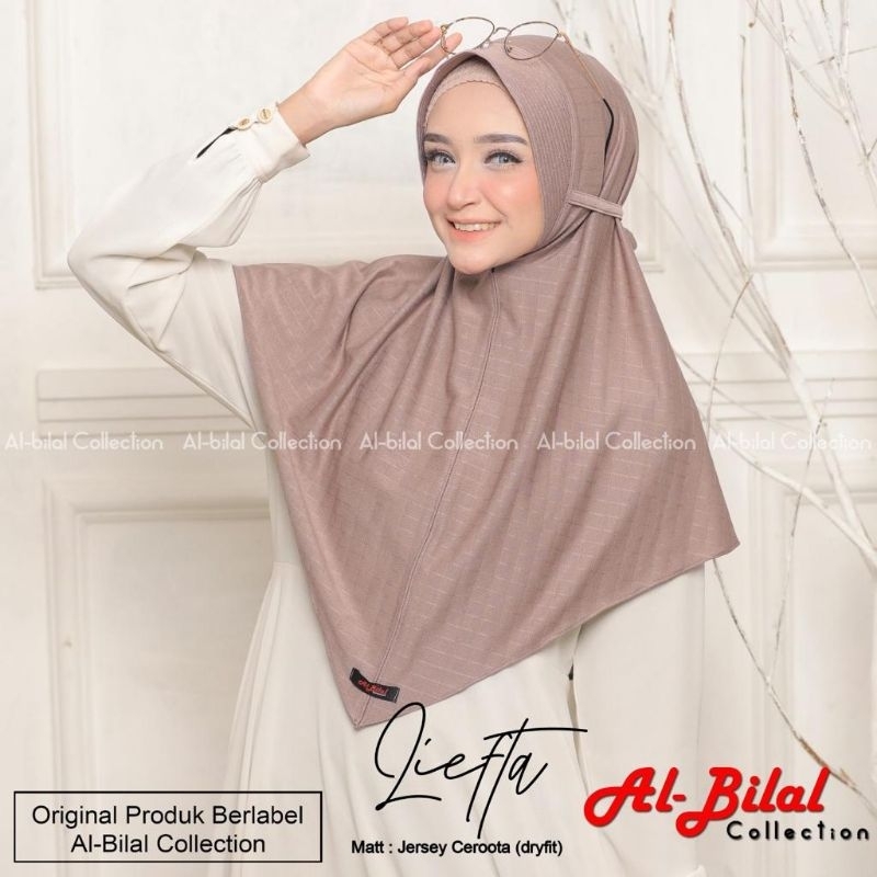 (Al Bilal Hijab) LIEFTA •jilbab instan jersey ceroota dryfit•hijab instan pet tali