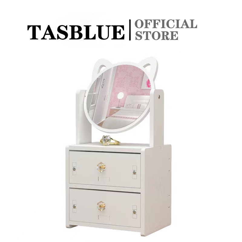 ♥TASBLUE♥J125 Penyimpanan desktop untuk cermin rias desktop/cermin rias asrama siswa