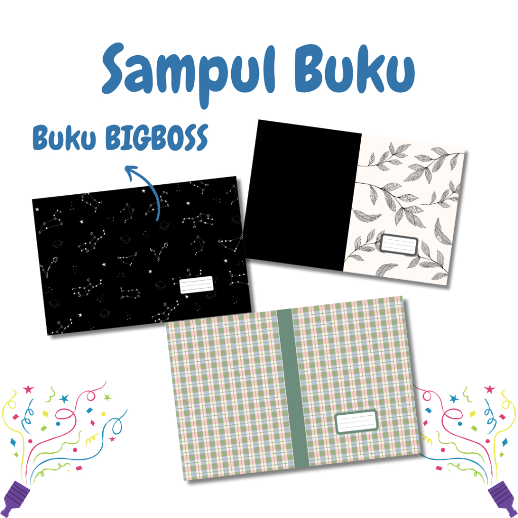 

[BIGBOSS B5] PART 2 Sampul Buku - Sampul Buku Motif Ukuran Buku Tulis Bigboss B5 Estetik - Custom Desain Sendiri