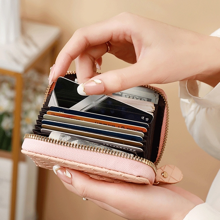 DOMPET KARTU WANITA KOREA LUCU RESLETING CARD HOLDER IMPORT KULIT MOTIF ANYAMAN BERASON BATAM MURAH SIMPLE TERBARU SLOT ATM REMAJA CEWEK KEKINIAN PREMIUM BRANDED