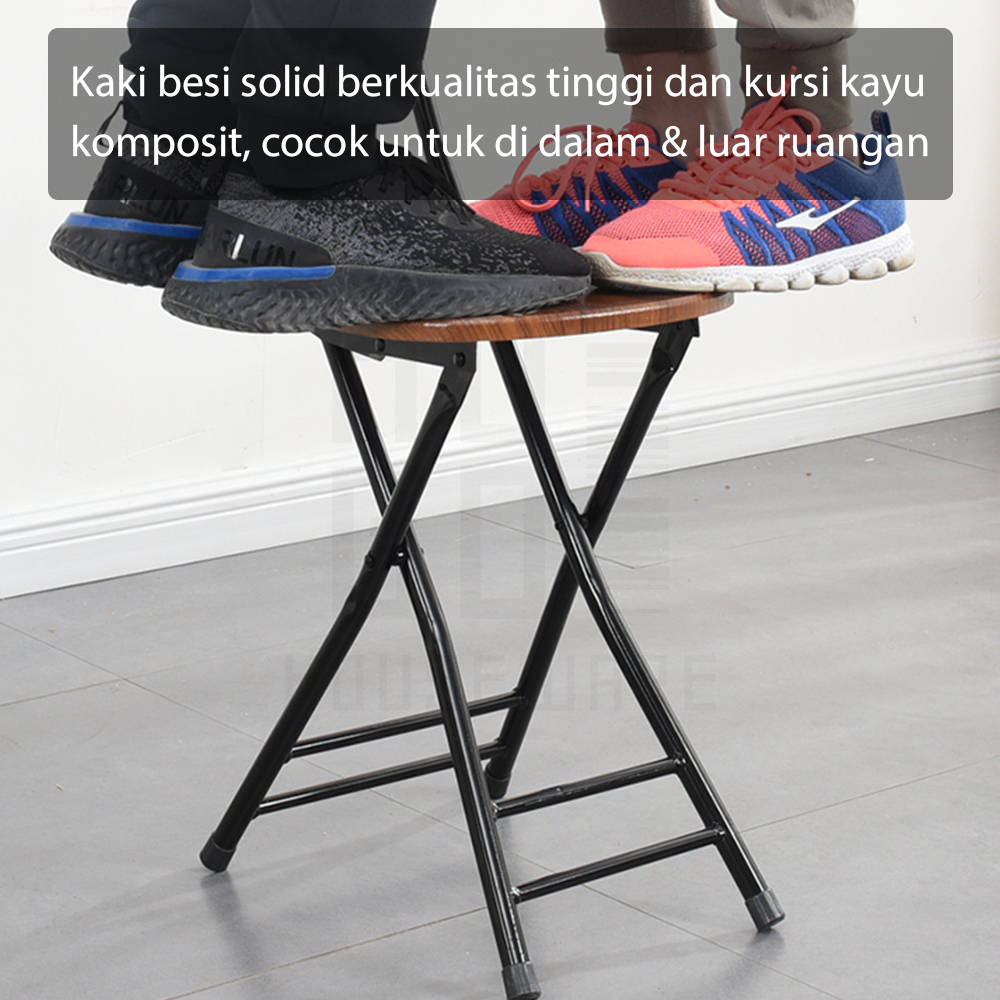 HUGO Kursi Lipat Portable Kursi Makan Kerja Outdoor Lipat Serbaguna Bahan Kokoh