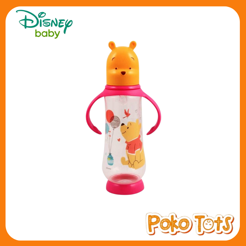 Disney Baby Feeding Bottle With Base &amp; Handle 250ml WTP03-092 Botol Minum Susu Bayi WHS