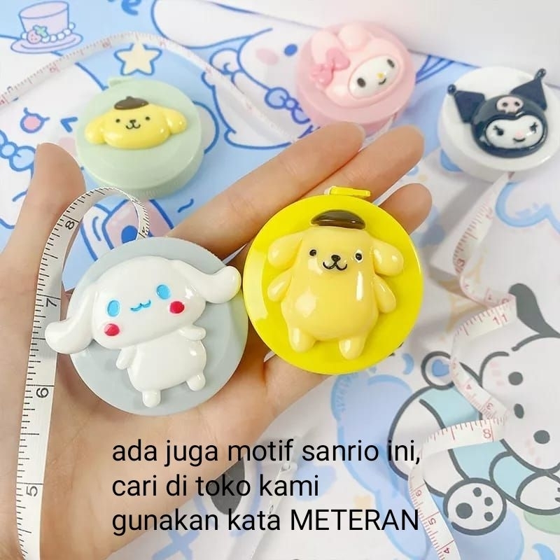 Meteran Gulung Roll Otomatis Pengukur Lingkar Perut Putar 150cm Mini Meteran Baju Kain 150centi