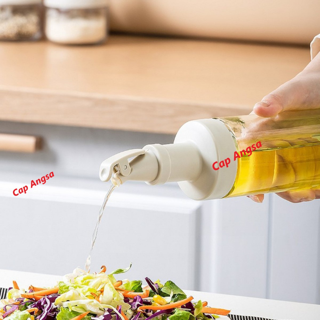 OIL BOTTLE SALAD DRESSING POURER BOTOL KACA MINYAK KECAP ASIN VINEGAR GLASS GELAS BELING WADAH MINYAK