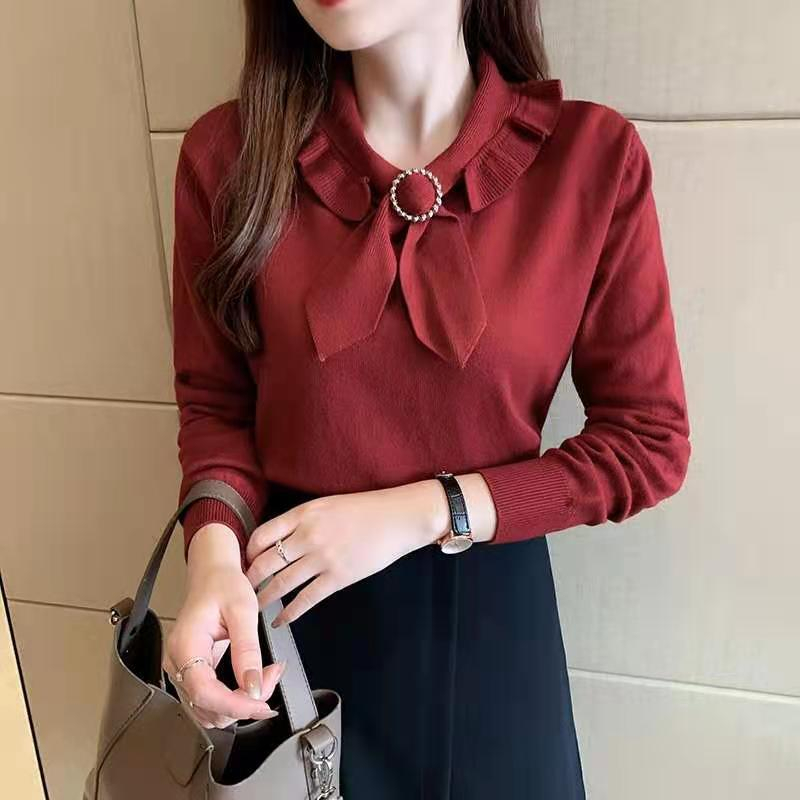 【 Bra Mall 】BJ-051 Blouse Wanita Korea Import Premium Lengan Panjang Polos Mewah Elegan | Blouse Korean Style Long Sleeve Premium