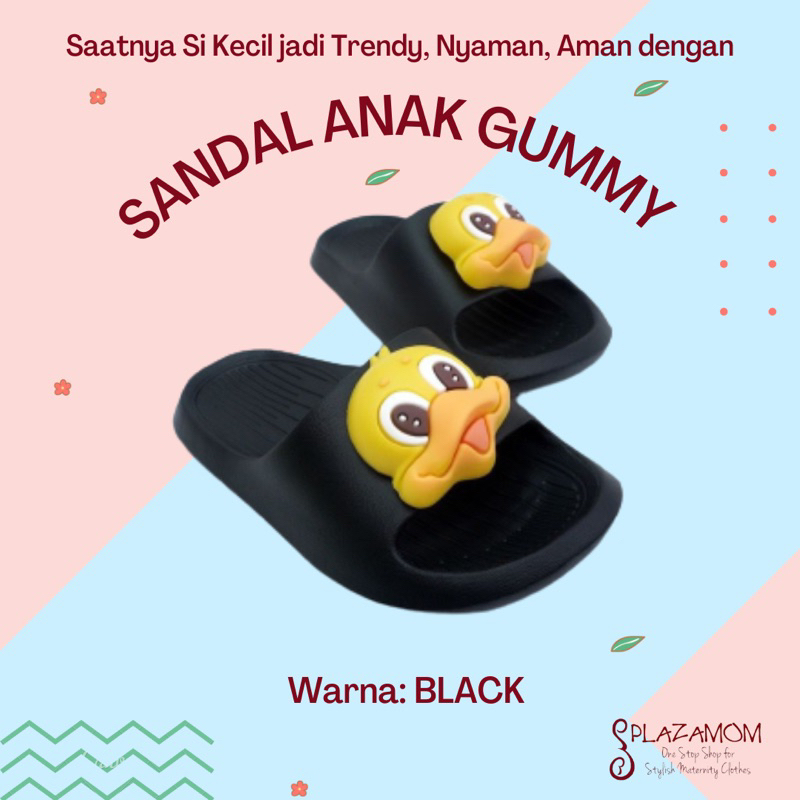 Sandal EVA karet ANAK Gummy Jibbitz stiker mainan boneka Laki Perempuan Unisex Sendal Selop Slippers Slip Strap  Empuk Ringan Anti slip Kualitas Premium Nyaman Bisa untuk outdoor indoor trendy stylish