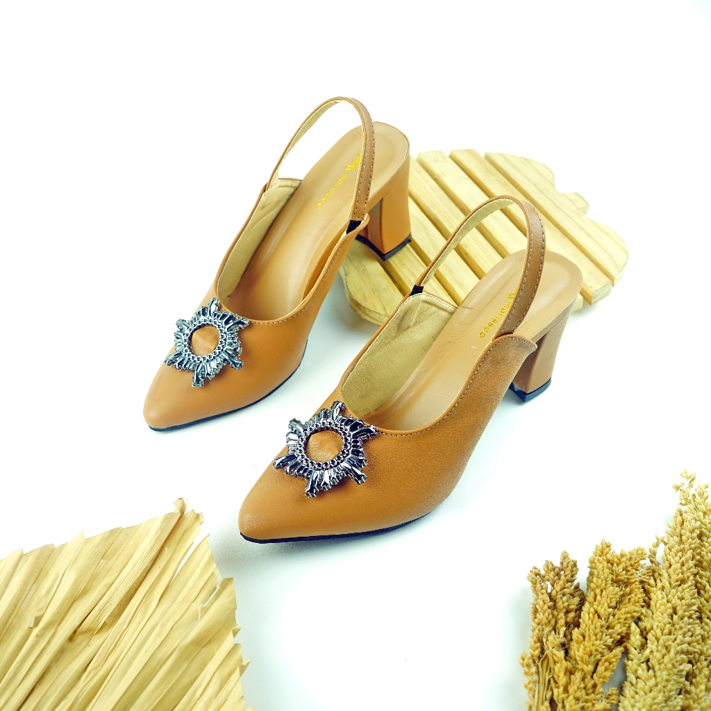 Sandal Wanita High Heels Mules 7cm MT 25