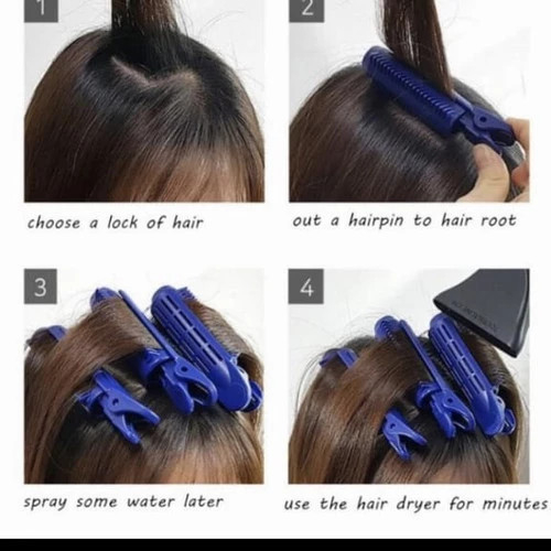 Roll Rambut Jepit Korea Hair - Gulung Jepitan Clip Volumizing Hair Poni Roller Blow Keriting Curly