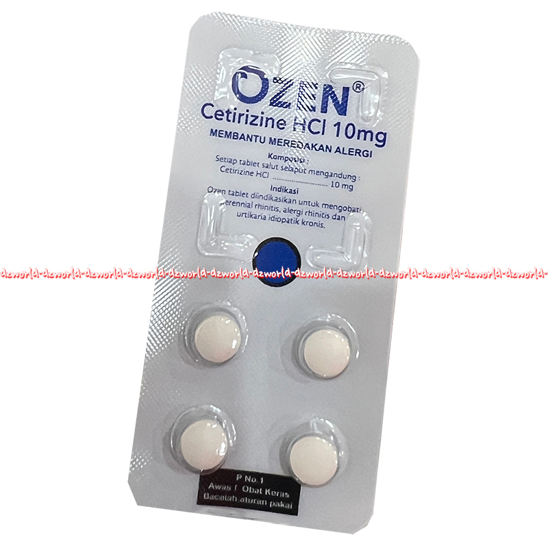 Ozen Cetirizine HCL 10mg Membantu Meredakan Gatal Dan Alergi Mengobati Parennial Rhinitis Alergi Rhinitis Dan Urtikaria Idiopatik Kronis