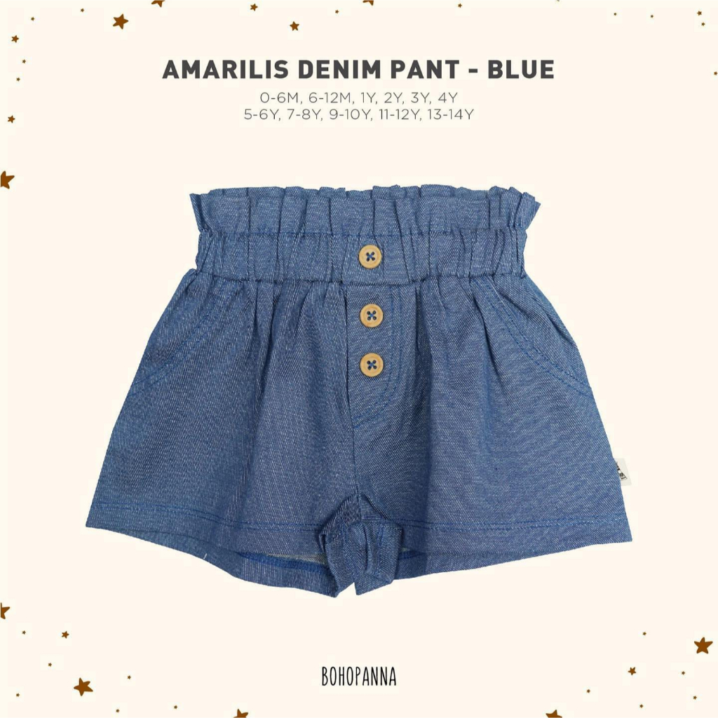 BOHOPANNA |BOHOPANNA AMARILIS DENIM PANT | CELANA ANAK