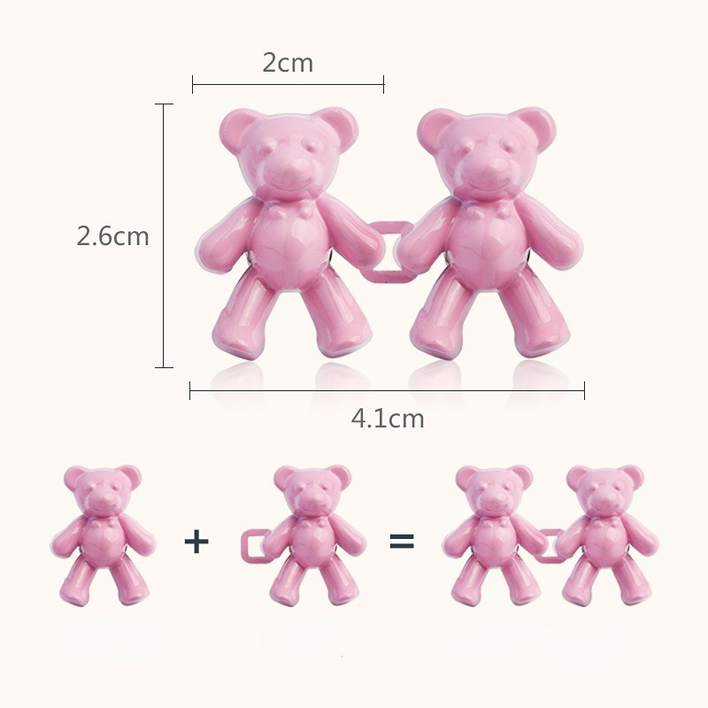 Bear Detachable Metal Buttons Snap Fastener Pants Pin Tombol Ditarik Jahitan-Gratis Gesper Jeans Cocok Sangat Mengurangi Pinggang