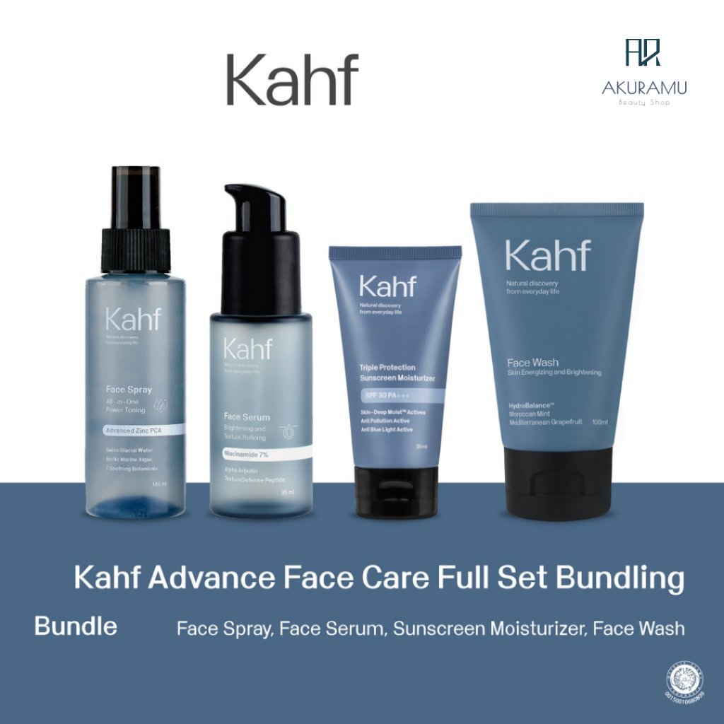 Kahf Paket Perawatan Advance - Paket Perawatan Wajah Pria Lengkap Kahf