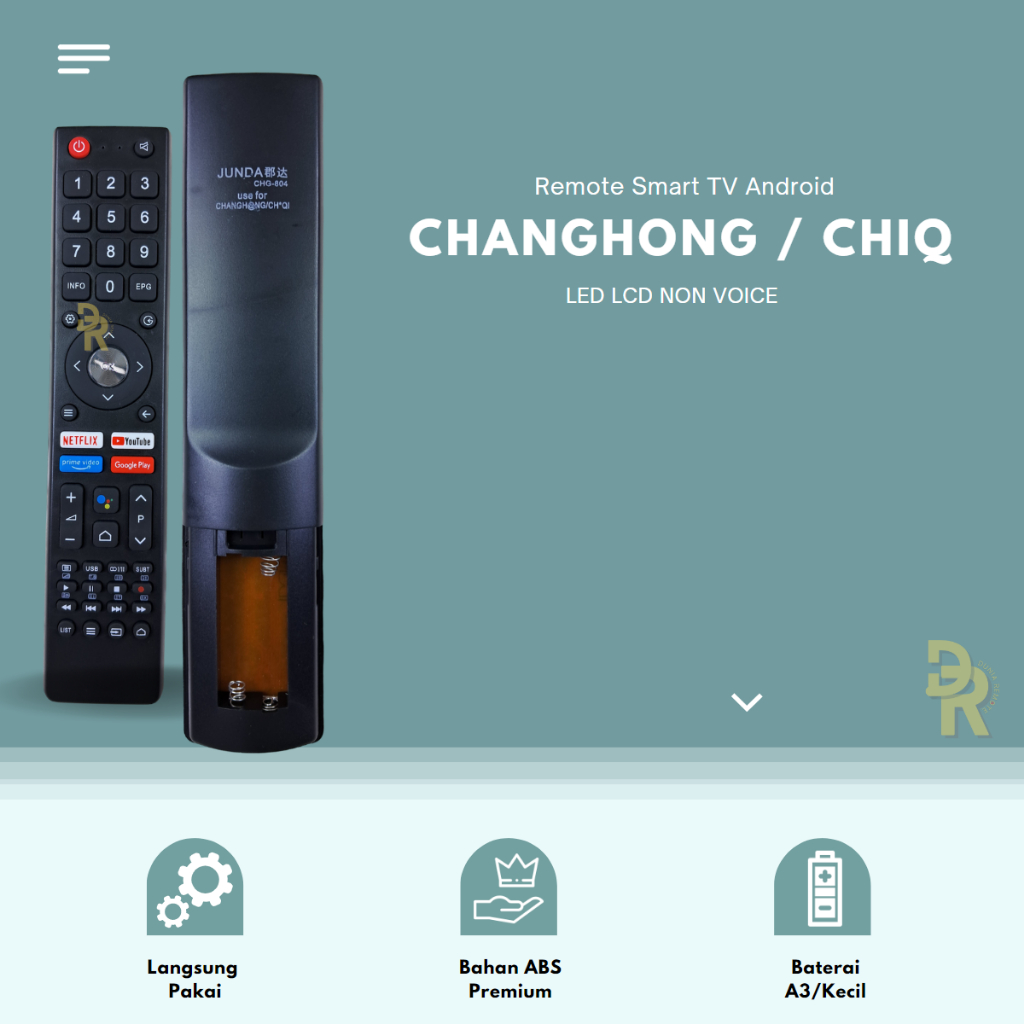 Remot Remote Smart TV Android CHANGHONG/CHIQ LED/LCD Non voice